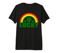 Lucky Irish Four Leaf Clover Irlanda St Patricks Day Rainbow Maglietta Premium