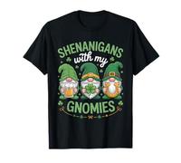 Lucky Irish St Patricks Day Shenanigans My Gnomies Shamrock Maglietta