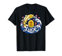 Lucky Koi Fish Japanese Wave Zen Art Maglietta