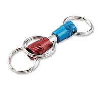 Lucky Line 71701, portachiavi a 3 vie, confezione da 1 (71701), rosso, blu e argento, piccolo