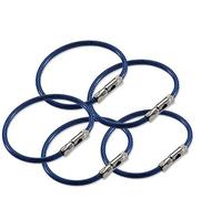 Lucky Line Flex-O-Loc - Portachiavi in acciaio zincato Flex-o-loc 5-Pack Blu