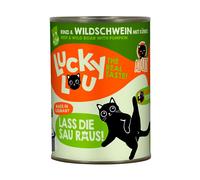 Lucky Lou Adult 24 x 400 g umido gatto - Manzo e cinghiale