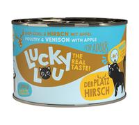 Lucky Lou Adult 6 x 200 g umido gatto - Pollame e Cervo