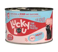 Lucky Lou Adult 6 x 200 g umido gatto - Pollame e Manzo