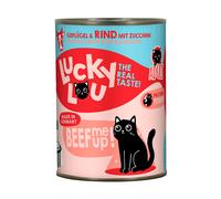 Lucky Lou Adult 6 x 400 g umido gatto - Pollame e Manzo