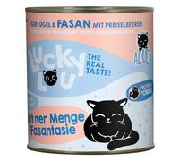 Lucky Lou Adult 6 x 800 g umido gatto - Pollame e Fagiano