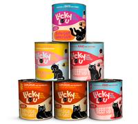 Lucky Lou Adult 6 x 800 g umido gatto - Tasty Mix: 2x Pollame, 1x Pollame e Anatra, 1x Pollame e Agnello, 2x Pollame e Manzo