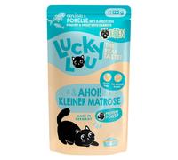 Lucky Lou Kitten 16 x 125 g umido gatto - Pollame e Trota