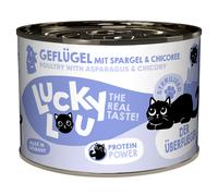 Lucky Lou Sterilised 6 x 200 g umido gatto - Pollame