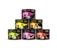 Lucky Lou SuperMono² 6 x 200 g - Mix: Pollo, Manzo, Anatra, Cinghiale, Tacchino, Agnello