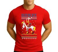 Lucky Luke Howdy Holidays | Ugly Christmas Christmas - Maglietta da uomo, Colore: rosso, L