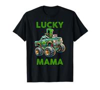 Lucky Mama Monster Truck St Patricks Shamrock Day Lucky Maglietta