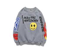 Lucky Me I See Ghosts Felpa con cappuccio Hip Street Rapper Unisex Coppia Felpa con Stampa Novità, C, XL