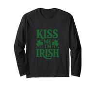 Lucky Mischief Kiss Me Sono Irlandese Maglia a Manica