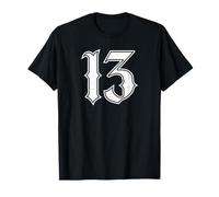 Lucky Number 13 Custom Font Camicia Maglietta