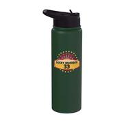 Lucky Number 33 Roulette Wheel Gioco d'azzardo Casino Spin Win Uomini Stainless Steel Insulated Water Bottle