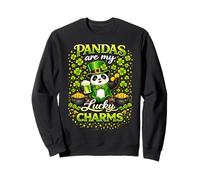 Lucky Panda Shamrocks St Patricks Day Green Beer Leprechaun Felpa