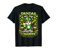 Lucky Panda Shamrocks St Patricks Day Green Beer Leprechaun Maglietta