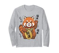 Lucky Red Panda Maneki Neko, Manga Anime retrò degli Anni '90 Maglia a Manica