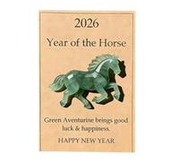 Lucky Resin - Statuetta di cavallo 2026, simbolo di saggezza e successo, decorazione per la casa e l'ufficio, idea regalo