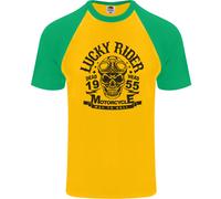 Lucky Rider Dead Head Maglietta Baseball S/S Per Uomo