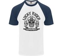 Lucky Rider Dead Head Maglietta Baseball S/S Per Uomo