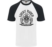 Lucky Rider Dead Head Maglietta Baseball S/S Per Uomo