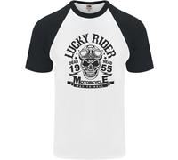 Lucky Rider Dead Head Maglietta Baseball S/S Per Uomo