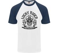 Lucky Rider Dead Head Maglietta Baseball S/S Per Uomo