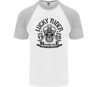 Lucky Rider Dead Head Maglietta Baseball S/S Per Uomo