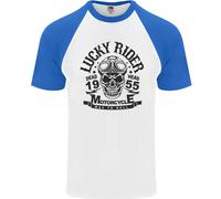 Lucky Rider Dead Head Maglietta Baseball S/S Per Uomo