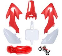 Lucky Seven Kit di plastica CRF50 rosso e bianco, kit parafango in plastica XR50, Crf50, compatibile con Honda