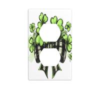 Lucky Shamrocks con nastro scozzese copertura interruttore luce copertura decorativa 1 banda piastra da parete per cucina camera bagno dimensioni 7 x 11,4 cm
