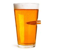 Lucky Shot Bicchiere da birra da 473 ml, unico boccale da birra patriottico vecchio stile per degustazione di birra Guinness, da uomo, regalo di pensionamento per uomini (singola pinta)