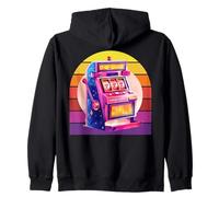 Lucky Slot Machine Vegas Gioco d'azzardo Felpa con Cappuccio