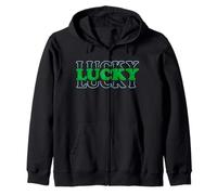 Lucky St. Patricks Day Donne Irlandese Lucky Shamrock Tshirt Felpa con Cappuccio
