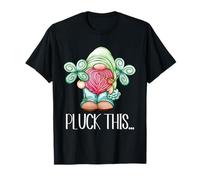 Lucky St. Patricks Day GNOME for Women with Cute Shamrock Maglietta