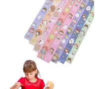 Lucky Star Paper Strips - 136 fogli 8 colori abbinati - Carta per hobby creativi, decorazione della casa, scuola, asilo, attività manuali, attività manuali