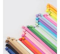 Lucky Star - Strisce di carta per origami a cinque punte, kit per decorazioni per la casa, regali fai da te, benedizioni e speranza, facili da piegare e 27 colori (colorate, 90 pezzi)