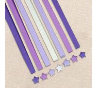 Lucky Star - Strisce di carta per origami a cinque punte, kit per decorazioni per la casa, regali fai da te, benedizioni e speranza, facili da piegare e 27 colori (viola, 540 pezzi)