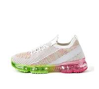 LUCKY STEP Scarpe da Ginnastica alla Moda da Donna Cuscino d'Aria Traspirante Comodo Leggero per Camminare (Blanc Multicolore, 8US-38EU-5UK)