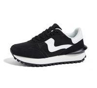 LUCKY STEP Scarpe da Ginnastica con Piattaforma per Donna - Sneakers Tennis Retro, Casual da Passeggio, Eleganti, Resistenti, Deluxe, da Corsa e Skate (Nero, 7US-37EU-4UK)