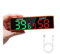LUCKY TIME Tabellone Segnapunti Elettronico Portatile con Display LED USB-C | Per ping pong, basket e cornhole. Buzzer sonoro, batteria ricaricabile, ideale per giochi sportivi