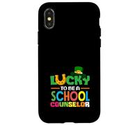 Lucky To Be A School Counselor San Patrizio Custodia per iPhone X/XS
