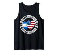 Lucky To Be Nicaraguan Proud To Be T-shirt grafica bandiera americana Canotta