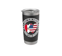 Lucky To Be Peruvian Proud To Be American Cool Perù USA Flag Bicchiere termico in acciaio inox doppia parete