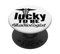 Lucky to Be Radiologo Radiografia Campo Medico PopSockets PopGrip Adesivo