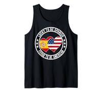 Lucky To Be Spanish Proud To Be American Cool Spagna USA Flag Canotta