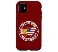 Lucky To Be Spanish Proud To Be American Cool Spagna USA Flag Custodia per iPhone 11