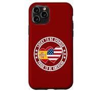 Lucky To Be Spanish Proud To Be American Cool Spagna USA Flag Custodia per iPhone 11 Pro